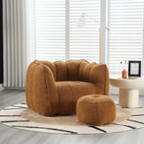 Soft Chenille Foam Bean Bag Chair For Adults - Omega Lifestyles