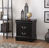 Black Synthetic Wood Modern Philippe III Nightstand - Omega Lifestyles