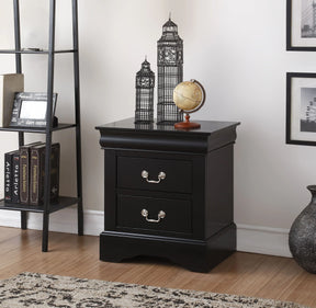 Black Synthetic Wood Modern Philippe III Nightstand - Omega Lifestyles