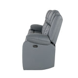 Modern Gray Upholstered Medium-Firm Power Recliner Chair - Omega Lifestyles