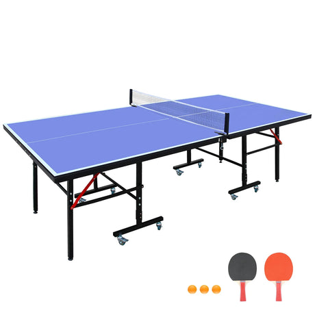 Competition Grade Foldable 8ft Indoor Table Tennis Table Set - Omega Lifestyles