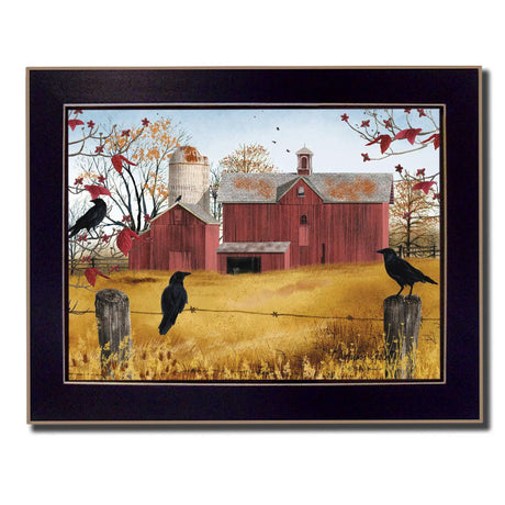 Autumn Gold Multicolor Framed MDF Wall Art Decor - Omega Lifestyles