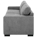 Grey Upholstered Contemporary Track-Arm Sleeper Sofa - Omega Lifestyles