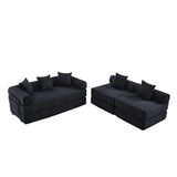 Convertible Corduroy Memory Foam Folding Sofa Bed - Omega Lifestyles