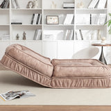 Adjustable Velvet Upholstered Massage Floor Sofa With Pillow - Omega Lifestyles