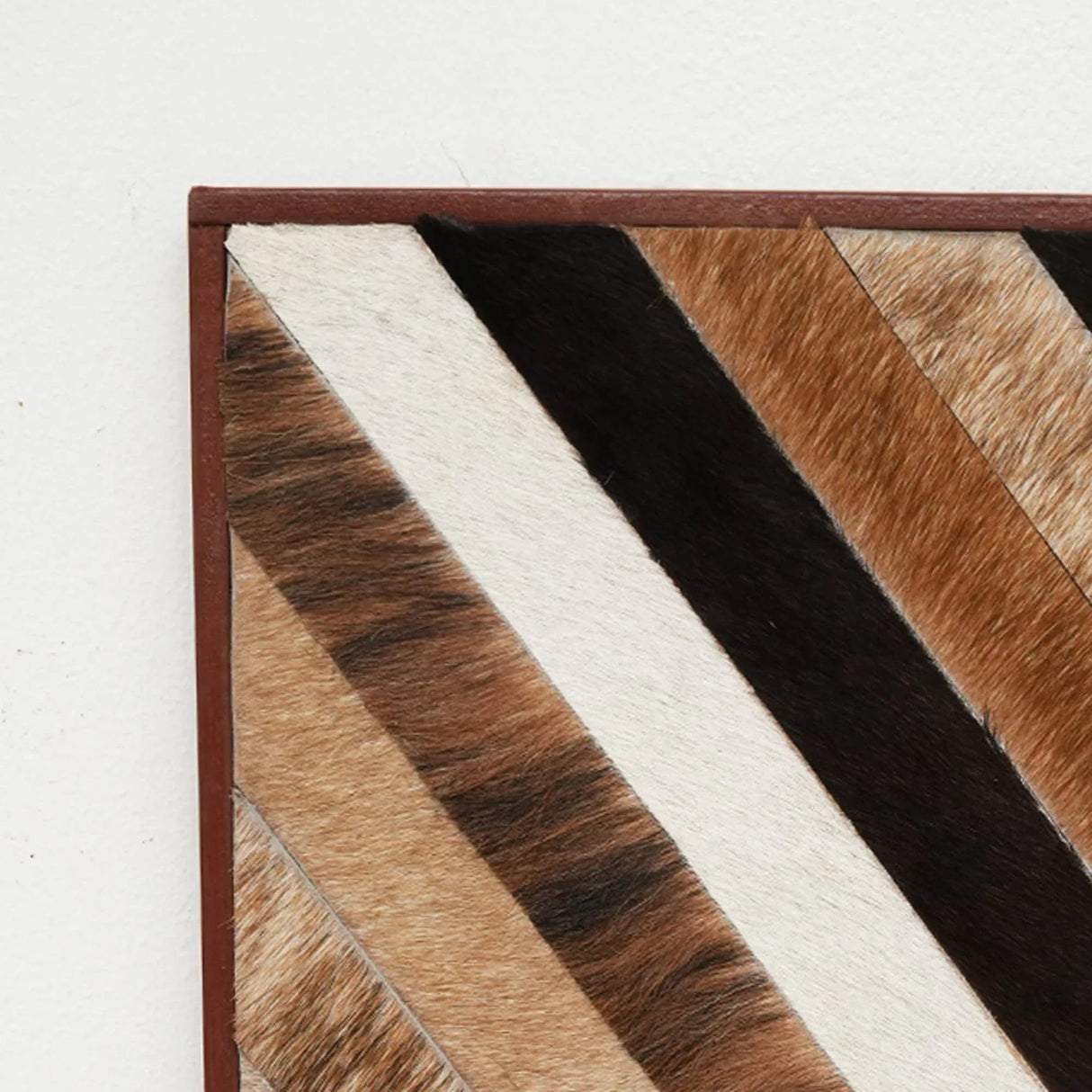 Hairon Leather 30x20 Inch Textured Wall Art Decor - Omega Lifestyles