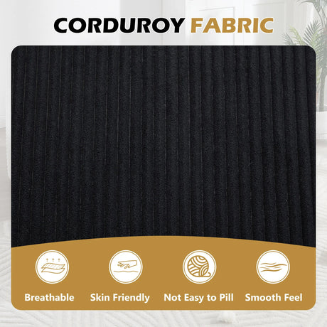 Oversized Plush Corduroy Chaise Lounge Sleeper Sofa - Omega Lifestyles