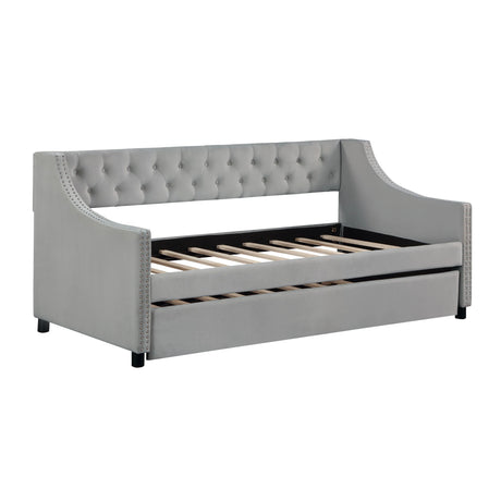 Twin Upholstered Wood Daybed With Trundle Frame - Omega Lifestyles