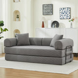 Corduroy Folding Sofa Bed With Foam Spring Mattress - Omega Lifestyles