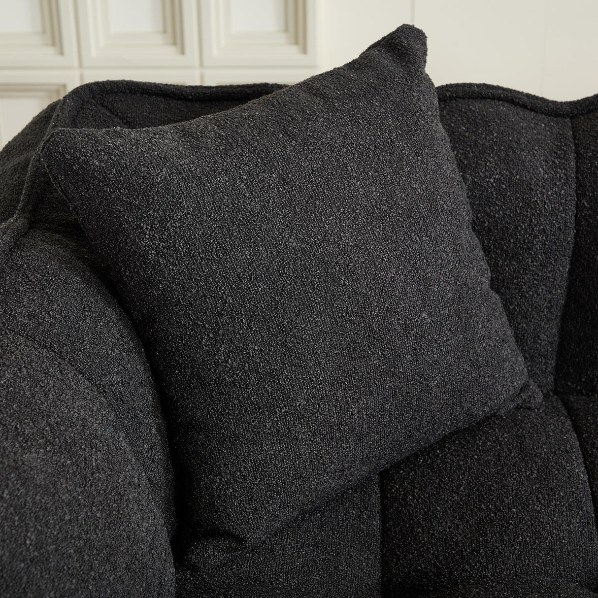 Cozy Chenille Bean Bag Chair With High Resilience Foam - Omega Lifestyles