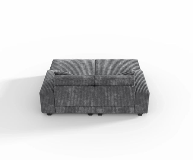 Convertible Corduroy Fabric Sleeper Sofa With Storage - Omega Lifestyles