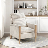 Classic Farmhouse Push-Back Reclining Fabric Upholstery Chair - Omega Lifestyles