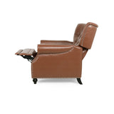 Contemporary Tufted Pushback Recliner With Nailhead Accents - Omega Lifestyles