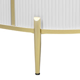 Modern Fluted MDF Coffee Table With Storage Cabinets - Omega Lifestyles