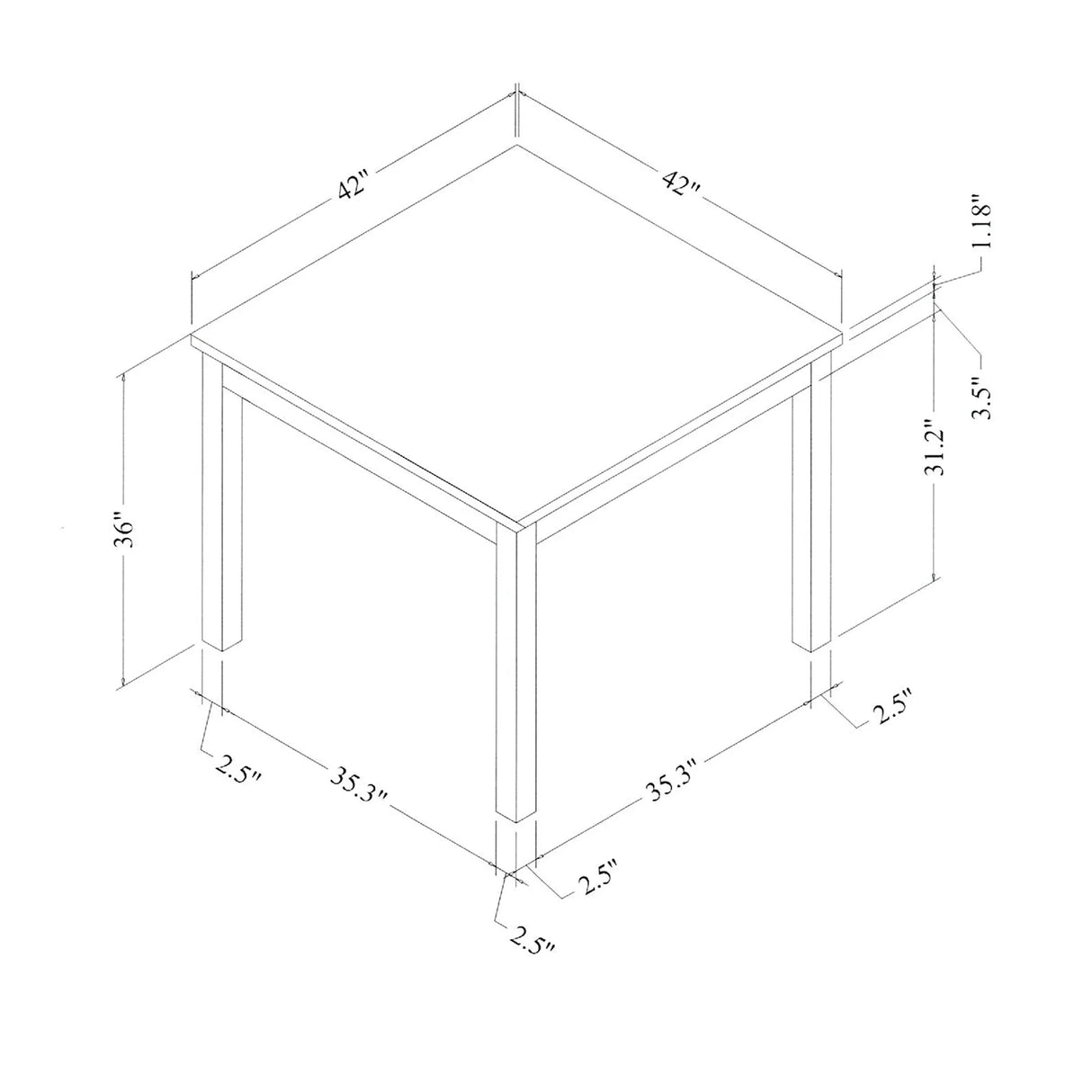 Transitional Casual Solid Wood Dining Table With 4 Stools Set - Omega Lifestyles