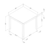 Transitional Casual Solid Wood Dining Table With 4 Stools Set - Omega Lifestyles
