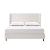 California King Upholstered Bed Frame With 54-Inch Chenille Headboard - Omega Lifestyles