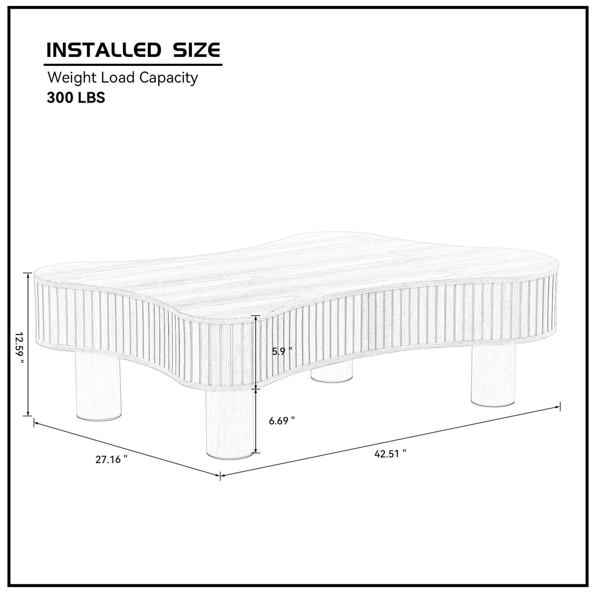 Modern Irregular Shaped Solid Wood Coffee Table - Sleep Galleria