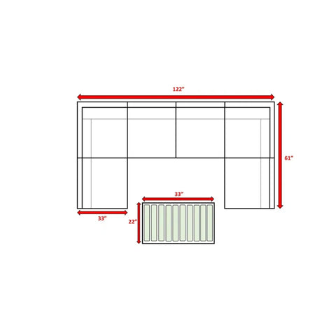 4-Person Modular Weather-Resistant Outdoor Wicker Seating Set - Omega Lifestyles