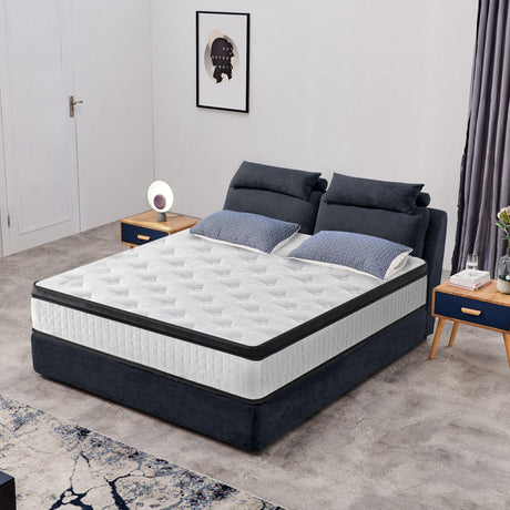 Full Medium 12-Inch Hybrid Memory Foam Full Mattress - Omega Lifestyles