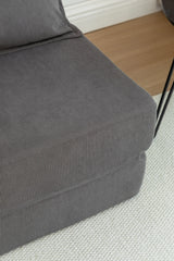 Foldable Corduroy 2-Seat Sofa Bed With Lumbar Pillow - Omega Lifestyles