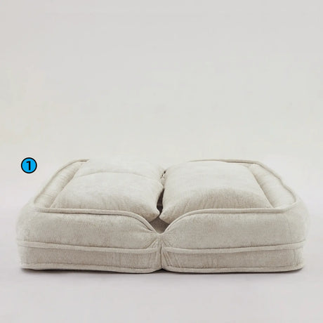 Medium-Soft Adjustable Loveseat Lazy Sofa With Chenille Upholstery - Omega Lifestyles