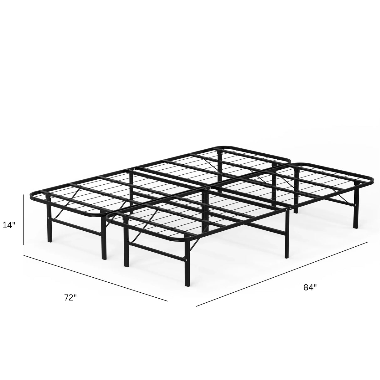 California King Steel Platform Bed Frame Foundation - Omega Lifestyles