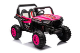 Four-Wheel Drive Pink Leather Seat Ride-On Car - Omega Lifestyles