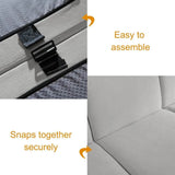 Modular L-Shaped Polyester Sectional Sofa With Deep Seat - Omega Lifestyles