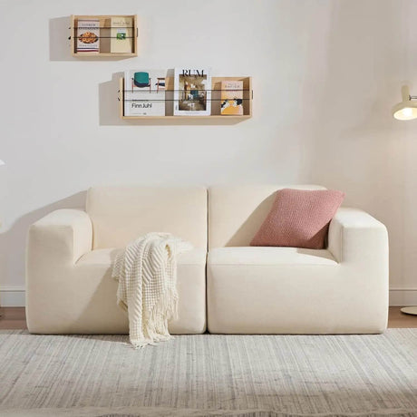 Modular L-Shaped Polyester Sectional Sofa With Deep Seat - Omega Lifestyles