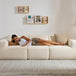Modular L-Shaped Polyester Sectional Sofa With Deep Seat - Omega Lifestyles