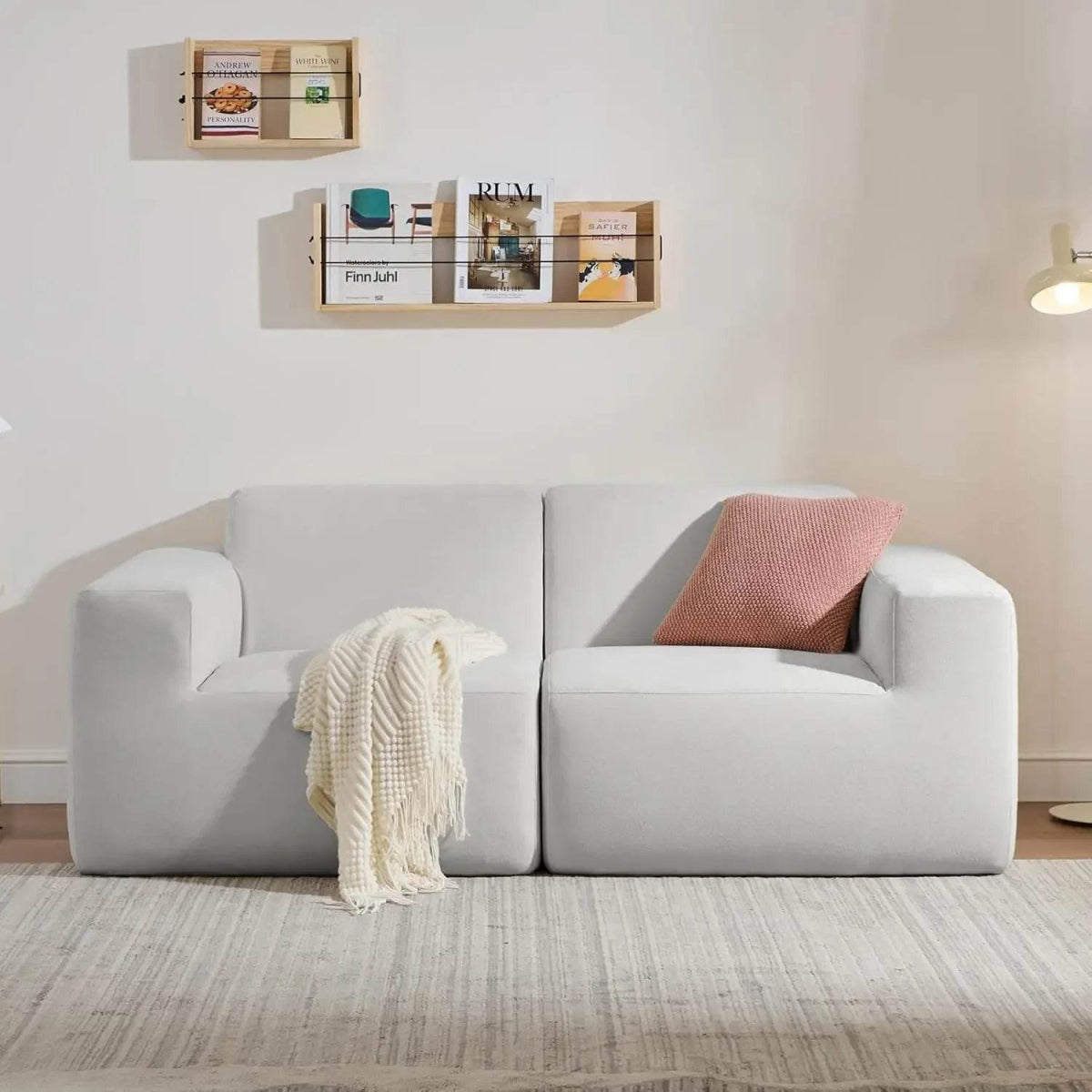 Modular L-Shaped Polyester Sectional Sofa With Deep Seat - Omega Lifestyles