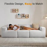 Modular L-Shaped Polyester Sectional Sofa With Deep Seat - Omega Lifestyles