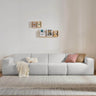 Modular L-Shaped Polyester Sectional Sofa With Deep Seat - Omega Lifestyles