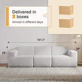 Modular L-Shaped Polyester Sectional Sofa With Deep Seat - Omega Lifestyles