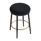 Modern Fabric Metal Counter Stools Set of 2 - Omega Lifestyles