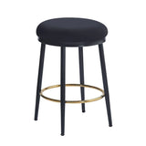 Modern Fabric Metal Counter Stools Set of 2 - Omega Lifestyles