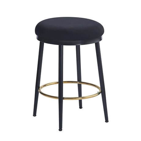 Modern Fabric Metal Counter Stools Set of 2 - Omega Lifestyles