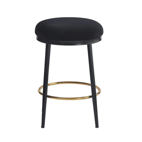 Modern Fabric Metal Counter Stools Set of 2 - Omega Lifestyles