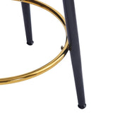 Modern Fabric Metal Counter Stools Set of 2 - Omega Lifestyles