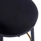 Modern Fabric Metal Counter Stools Set of 2 - Omega Lifestyles