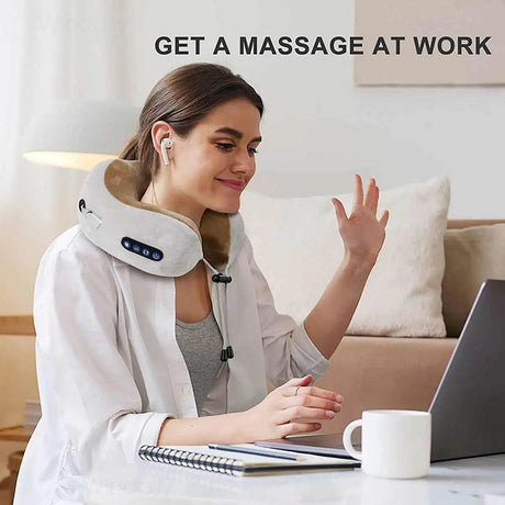 Wireless Neck Massage Pillow With Heat Vibrater - Omega Lifestyles