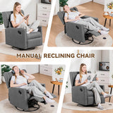 Swivel Rocking Recliner Manual Chair - Omega Lifestyles