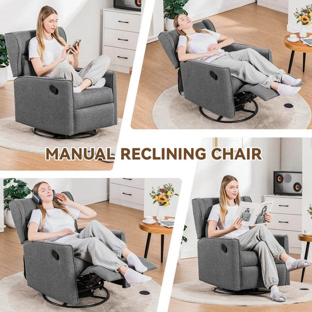 Swivel Rocking Recliner Manual Chair - Omega Lifestyles