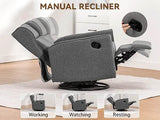 Swivel Rocking Recliner Manual Chair - Omega Lifestyles