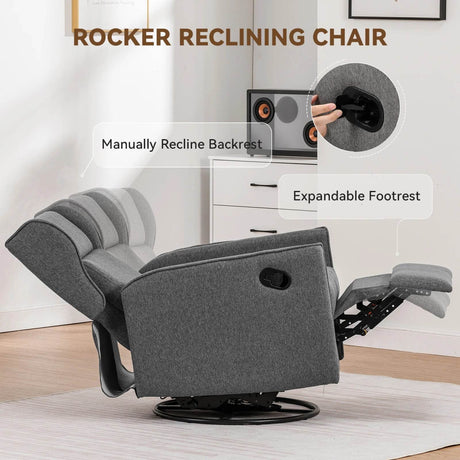 Swivel Rocking Recliner Manual Chair - Omega Lifestyles