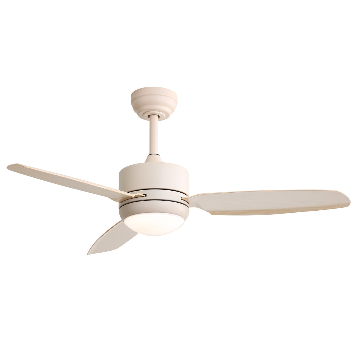 46-Inch Off White ABS Blades Ceiling Fan With Light