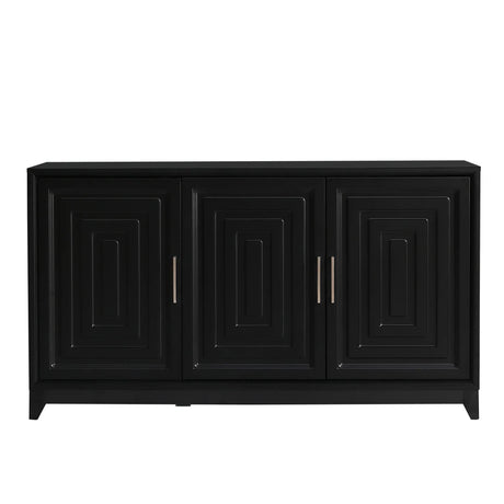 Modern Black Particle Board MDF TV Stand Cabinet - Omega Lifestyles