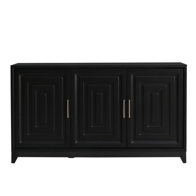 Modern Black Particle Board MDF TV Stand Cabinet - Omega Lifestyles