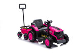 12V Kids Electric Ride On Tractor With Trailer Toy Car - Omega Lifestyles